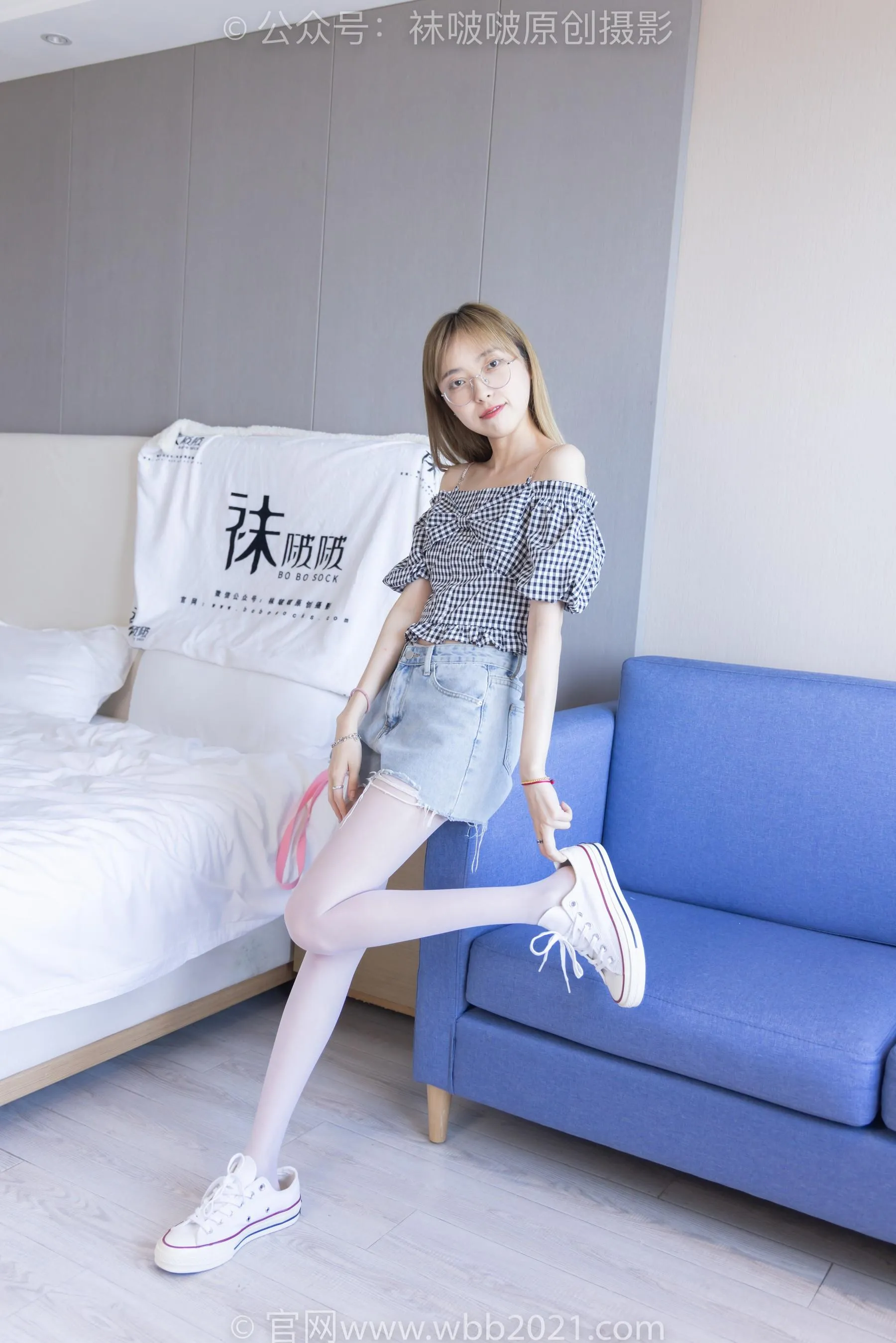 [BoBoSocks袜啵啵]NO.234 稚予-板鞋、白丝 [47P]插图1